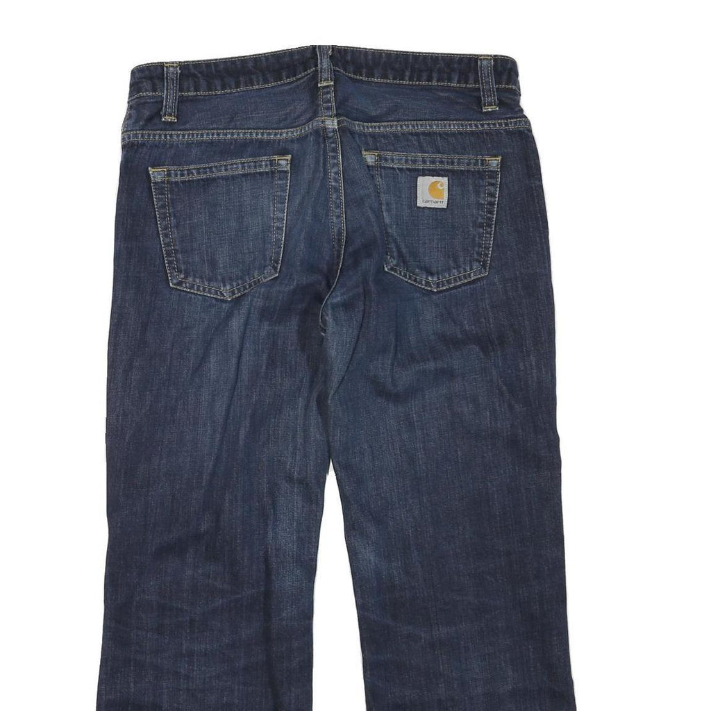 CARHARTT Womens Regular Blue Denim Jeans Zip W32 L27 Classic Pocket Detail