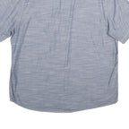 WOOLRICH Mens Blue Shirt XL Cotton Short Sleeve Button Front Casual