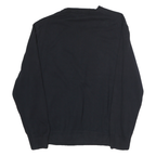 NAUTICA Mens Black Plain V-Neck Basic Knit Jumper XL Cotton Casual Wear