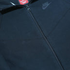 NIKE Boys Black Hoodie Full Zip L Cotton Blend Casual Sports Sweatshirt