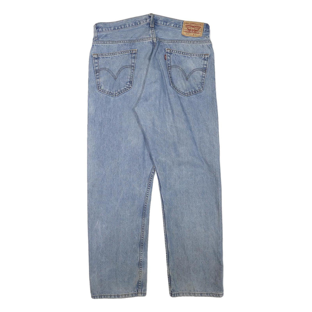 LEVI'S 505 Mens Jeans Blue Regular Straight Denim Medium W34 L29 Classic Cotton