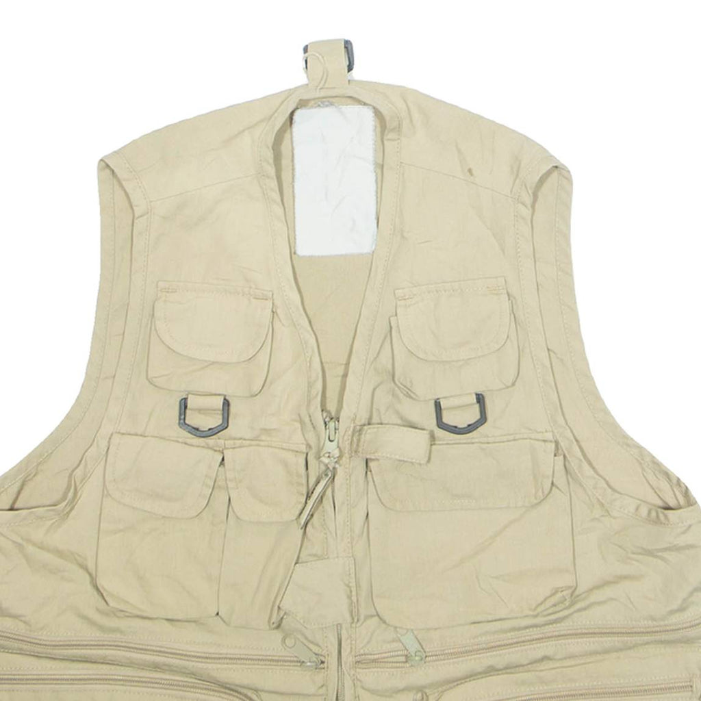 Mens Gilet Beige M