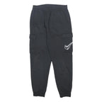 NIKE Mens Joggers Black S W28 L24 Cotton Blend Slim Tapered Cargo Pocket