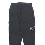 NIKE Mens Joggers Black S W28 L24 Cotton Blend Slim Tapered Cargo Pocket