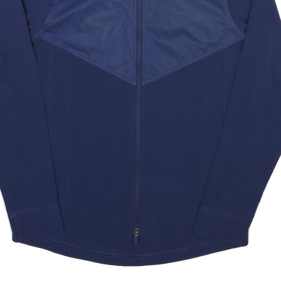 NIKE Mens Blue Bomber Jacket S Polyester Blend Plain Sportswear Zip