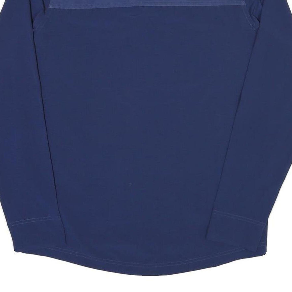 NIKE Mens Blue Bomber Jacket S Polyester Blend Plain Sportswear Zip