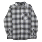 JACK WOLFSKIN Mens Grey & White Check Shirt S Casual Classic Cotton Blend