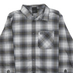 JACK WOLFSKIN Mens Grey & White Check Shirt S Casual Classic Cotton Blend
