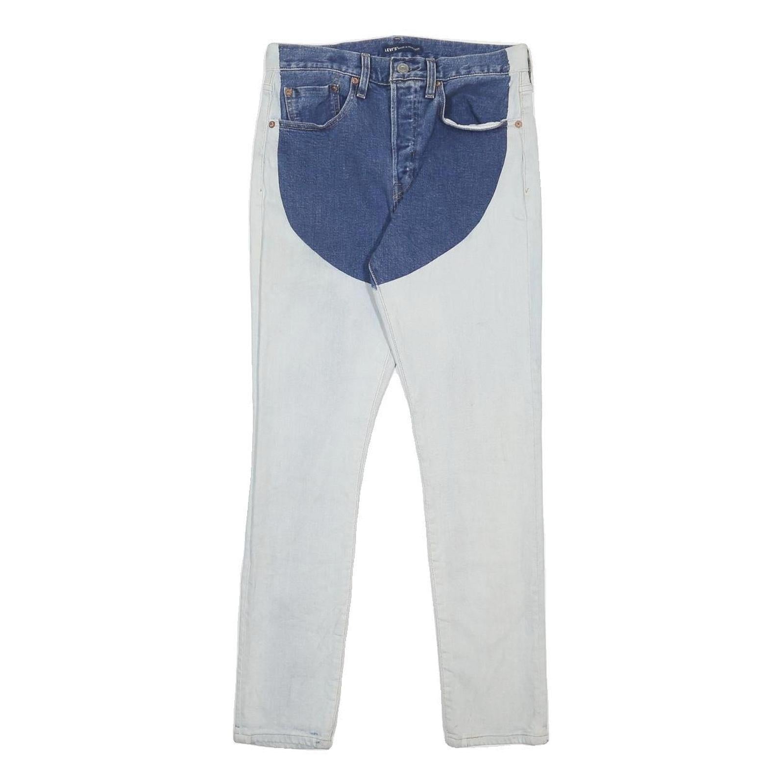 LEVI'S 501S Womens Jeans Blue & White Slim Skinny Denim Medium W27 L28 Unique