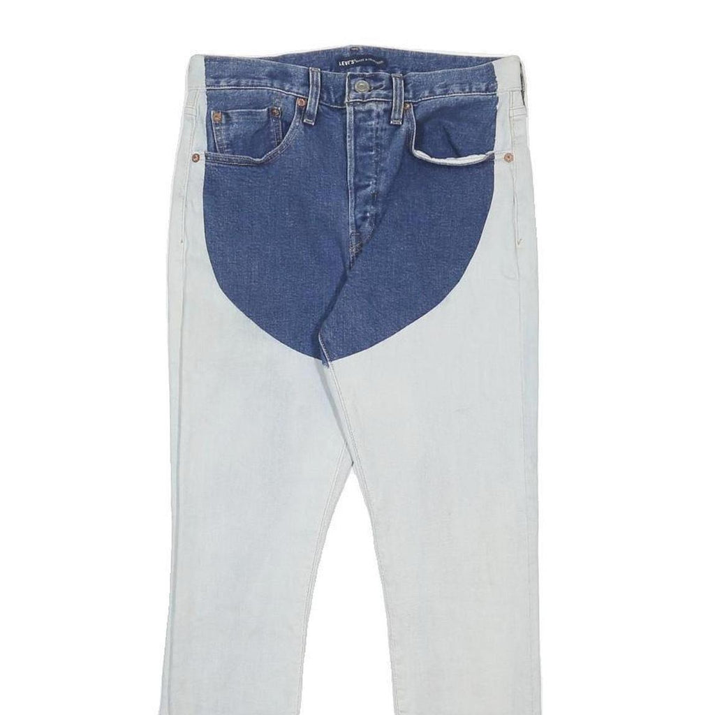LEVI'S 501S Womens Jeans Blue & White Slim Skinny Denim Medium W27 L28 Unique