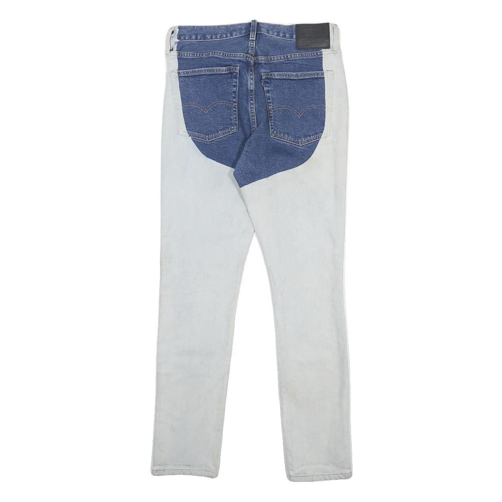LEVI'S 501S Womens Jeans Blue & White Slim Skinny Denim Medium W27 L28 Unique