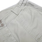 DKNY Womens Cotton Blend Beige Relaxed Cropped Trousers W27 L22 Casual Button
