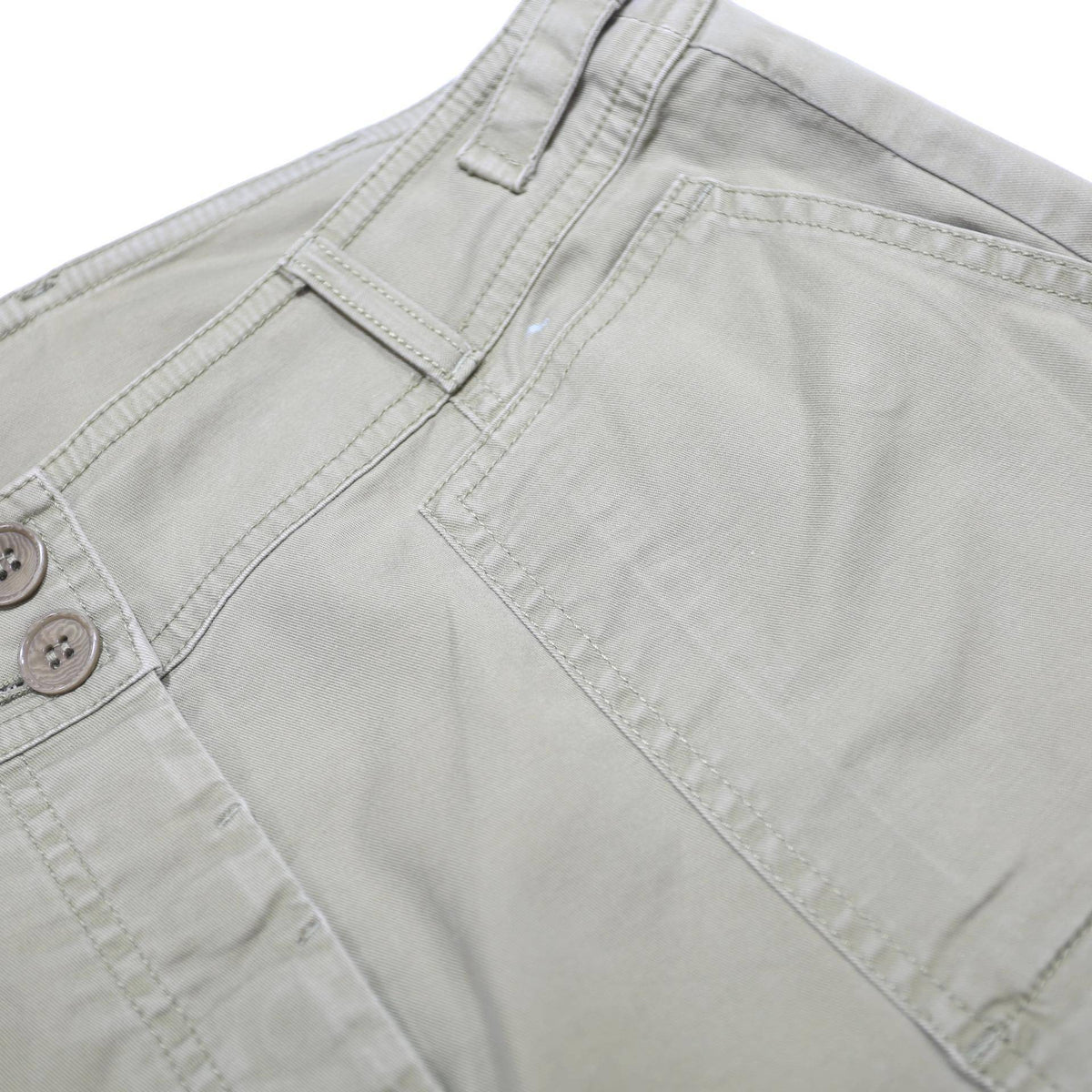 DKNY Womens Cotton Blend Beige Relaxed Cropped Trousers W27 L22 Casual Button