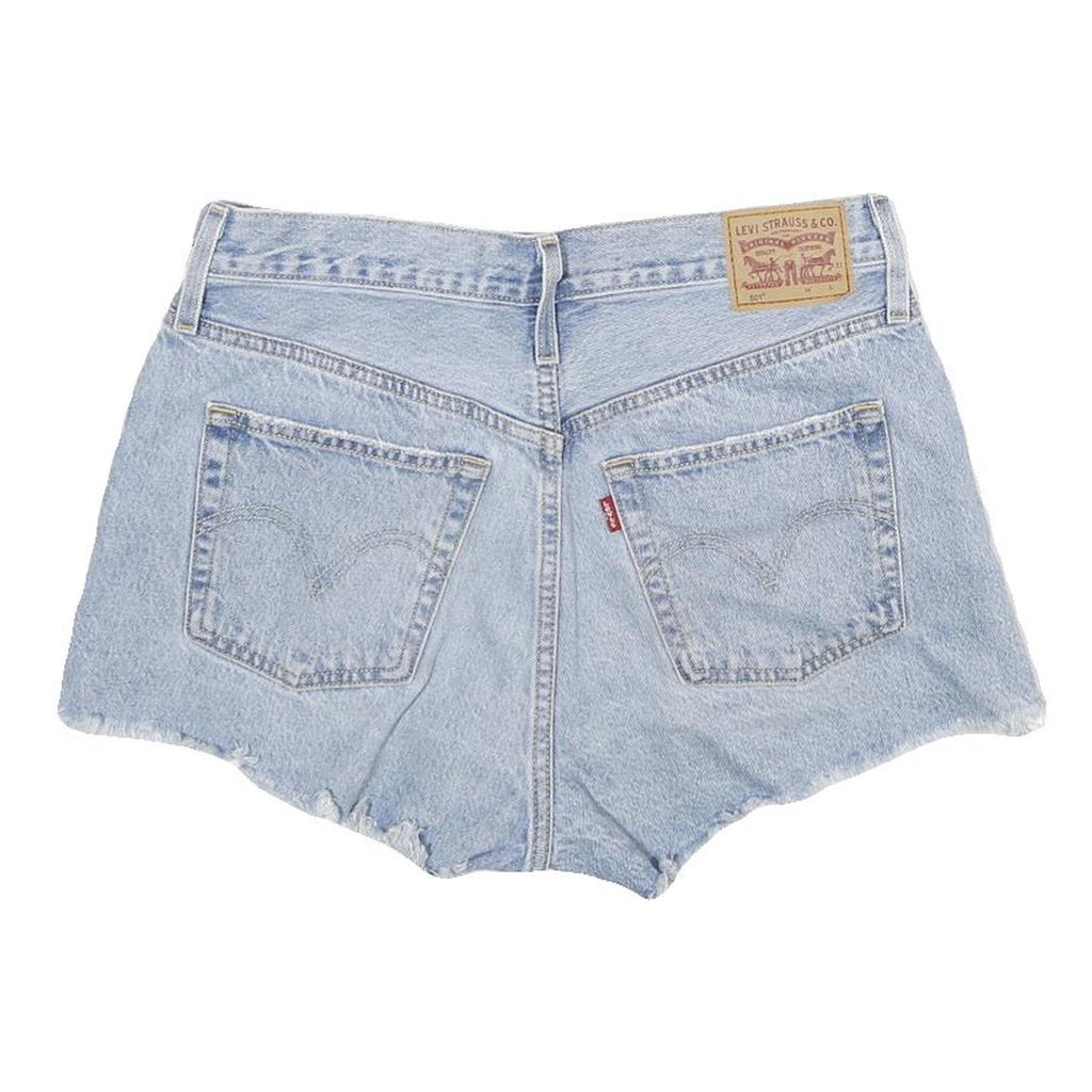LEVI'S Womens Denim Blue Casual Cut-Off Shorts M W29 Distressed Style