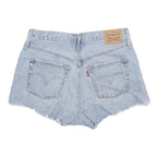 LEVI'S Womens Denim Blue Casual Cut-Off Shorts M W29 Distressed Style