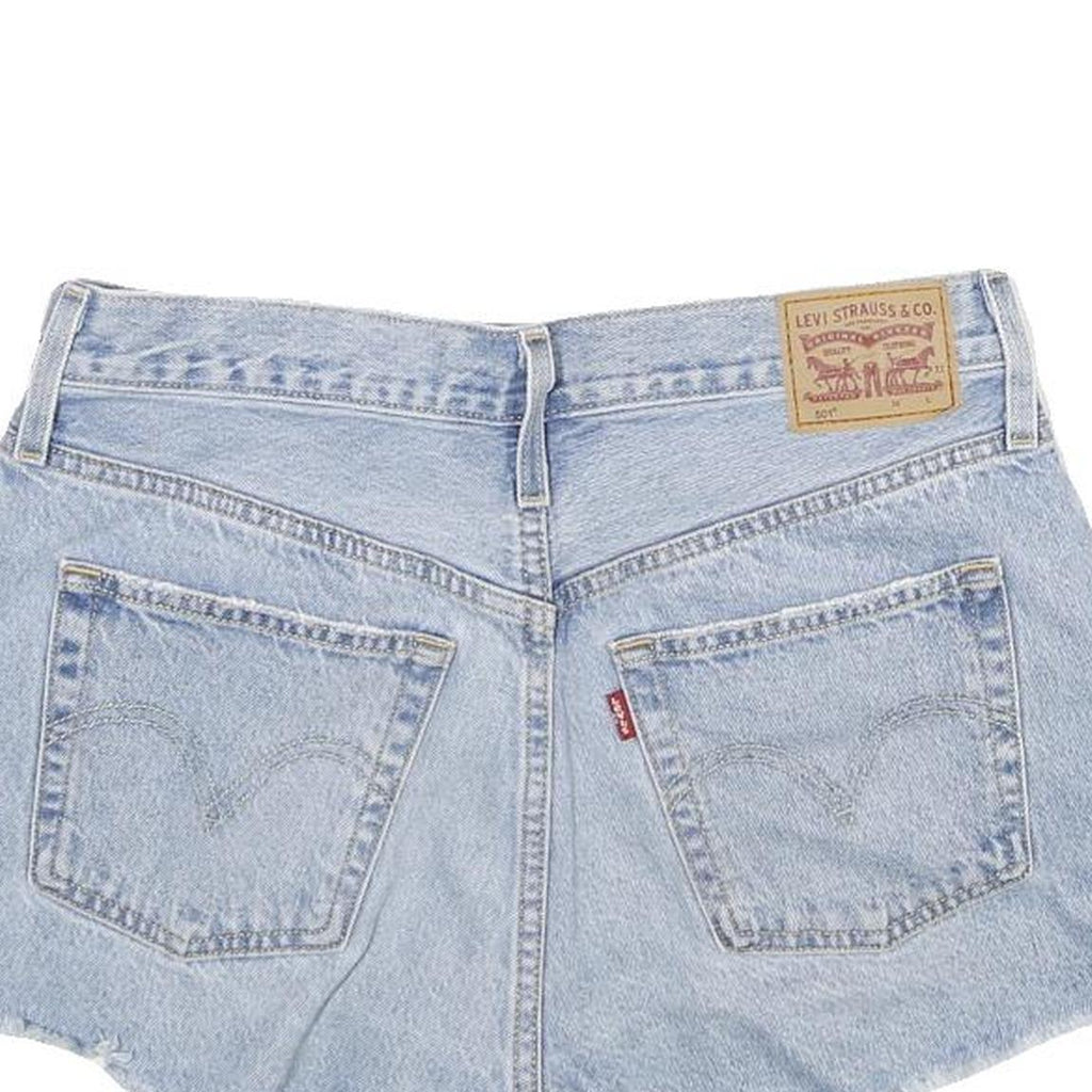 LEVI'S Womens Denim Blue Casual Cut-Off Shorts M W29 Distressed Style