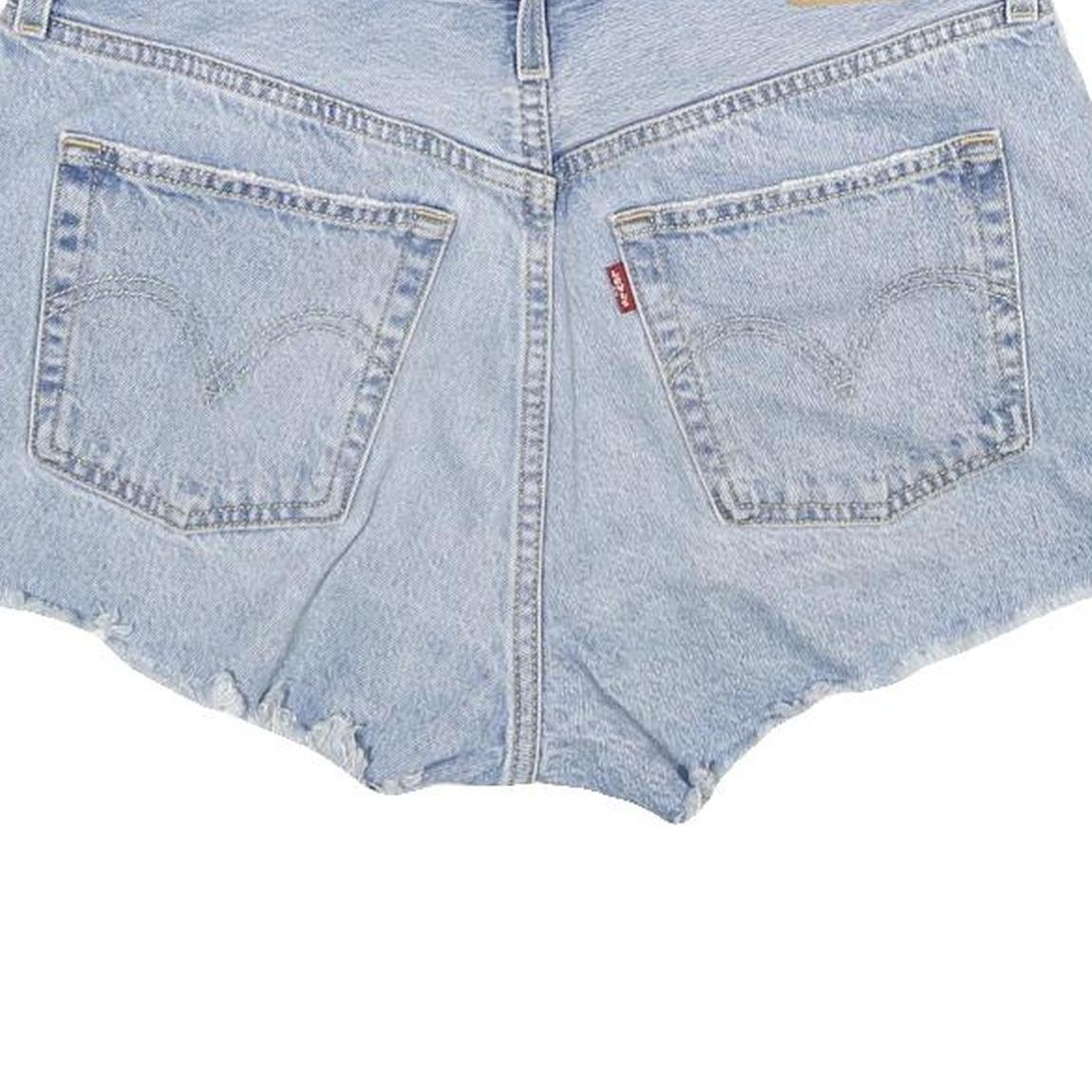 LEVI'S Womens Denim Blue Casual Cut-Off Shorts M W29 Distressed Style