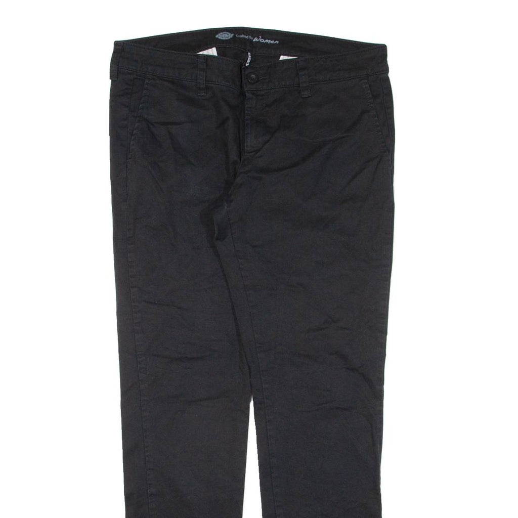 DICKIES Workwear Womens Trousers Black Slim Skinny W35 L31
