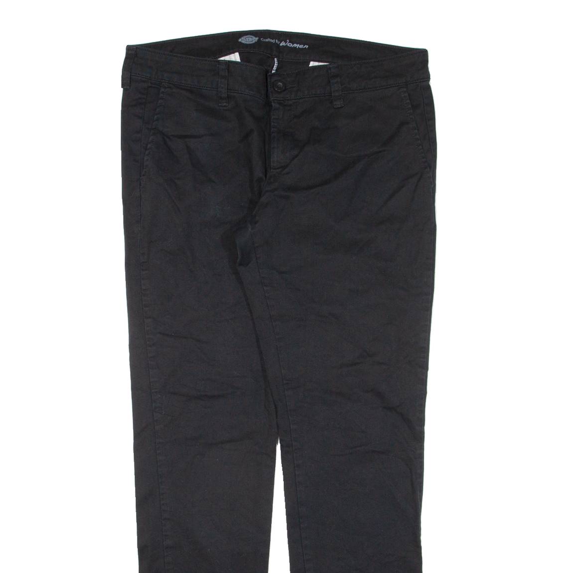 DICKIES Workwear Womens Trousers Black Slim Skinny W35 L31