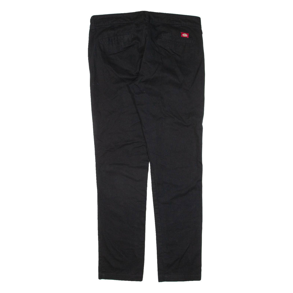 DICKIES Workwear Womens Trousers Black Slim Skinny W35 L31