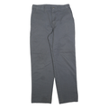 DICKIES Mens Cotton Blend Grey Regular Straight Trousers W32 L32 Durable
