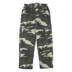 Mens Relaxed Cargo Cotton Blend Camouflage Print Trousers W26 L25 Utility
