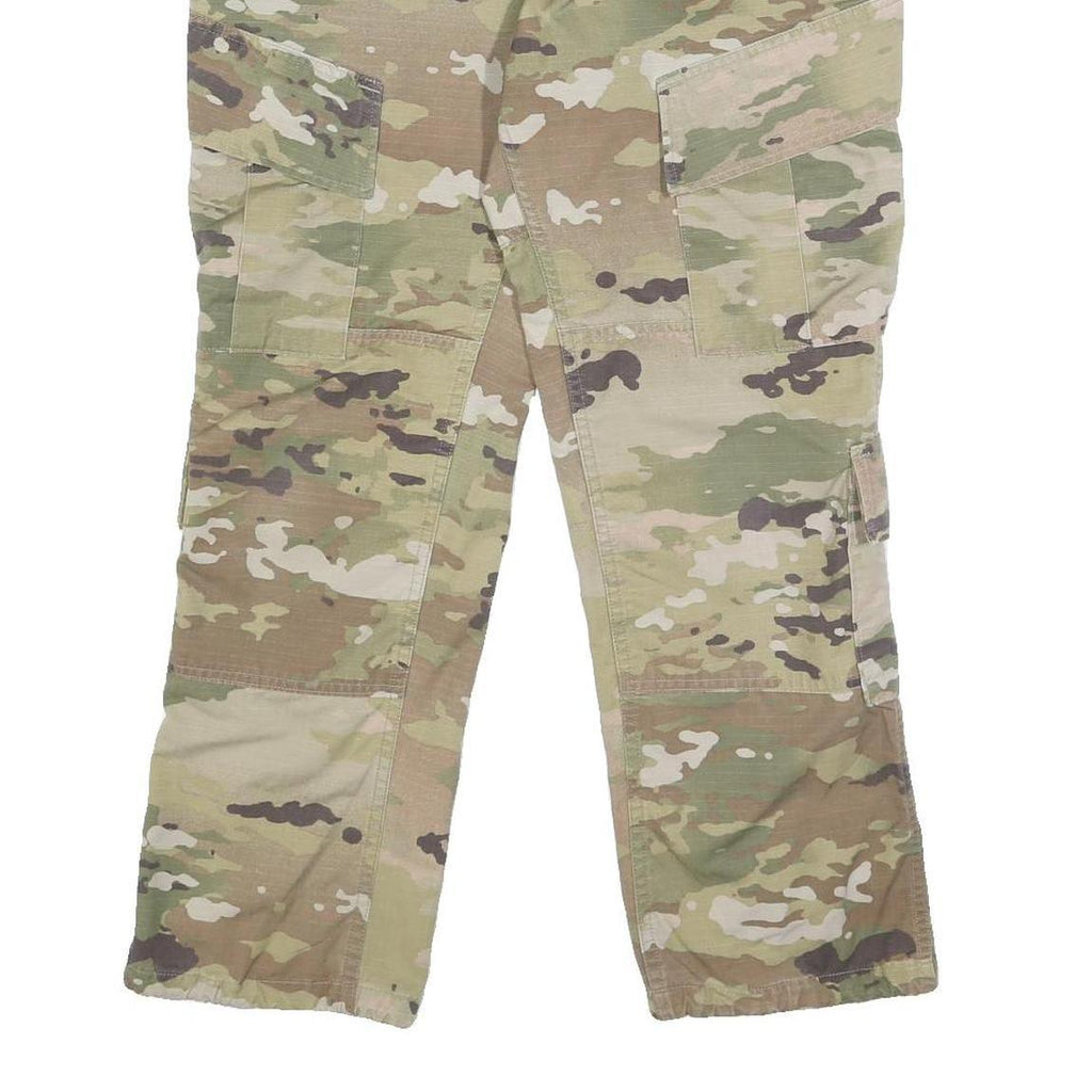 M&M MANUFACTURING Womens Cotton Blend Camouflage Regular Cargo Trousers W25 L28