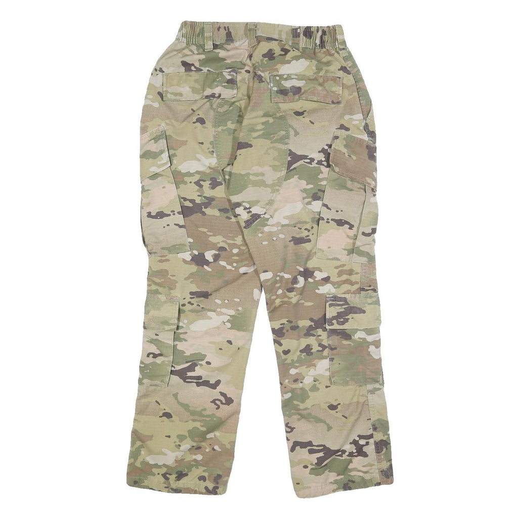 M&M MANUFACTURING Womens Cotton Blend Camouflage Regular Cargo Trousers W25 L28