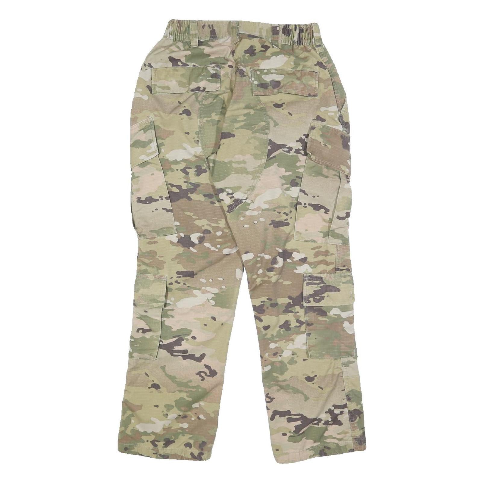 M&M MANUFACTURING Womens Cotton Blend Camouflage Regular Cargo Trousers W25 L28