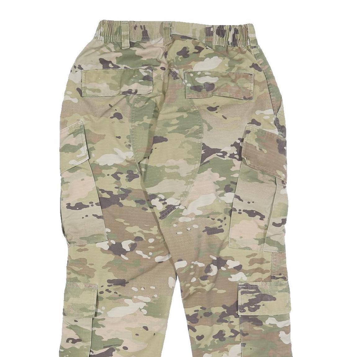 M&M MANUFACTURING Womens Cotton Blend Camouflage Regular Cargo Trousers W25 L28