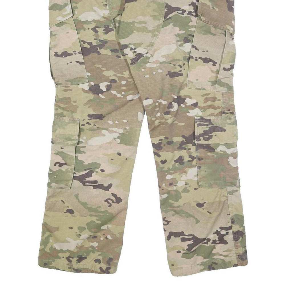 M&M MANUFACTURING Womens Cotton Blend Camouflage Regular Cargo Trousers W25 L28