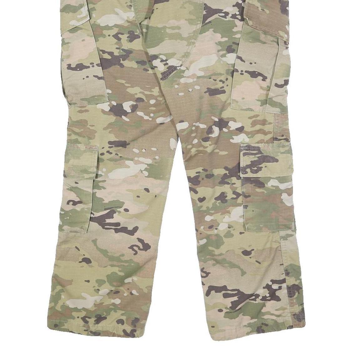 M&M MANUFACTURING Womens Cotton Blend Camouflage Regular Cargo Trousers W25 L28