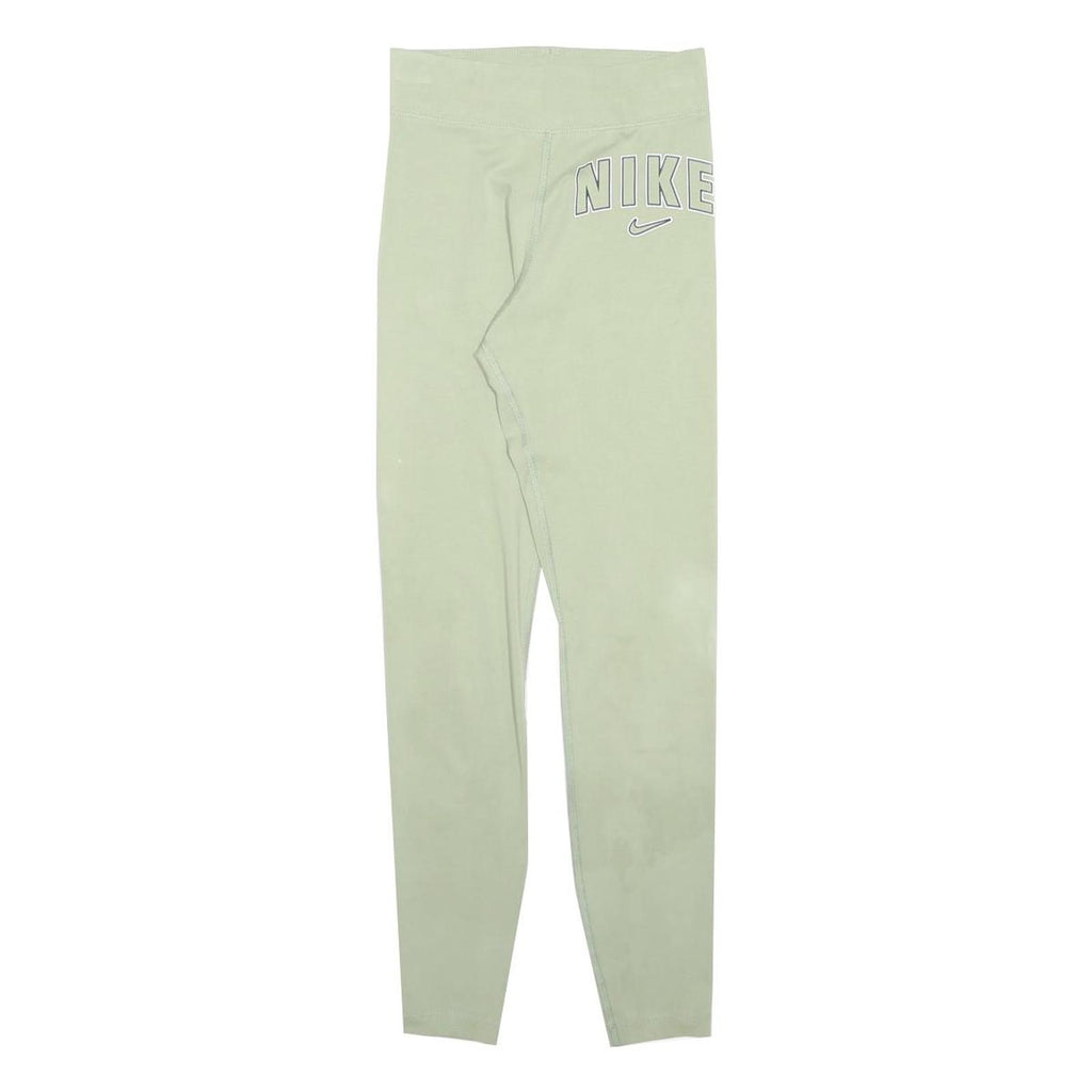 NIKE Womens Joggers Green XS W24 L28 Cotton Blend Slim Tapered Comfort