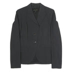 ESCADA Womens Black Jacket S Polyester Blend Classic Button Closure Tailored