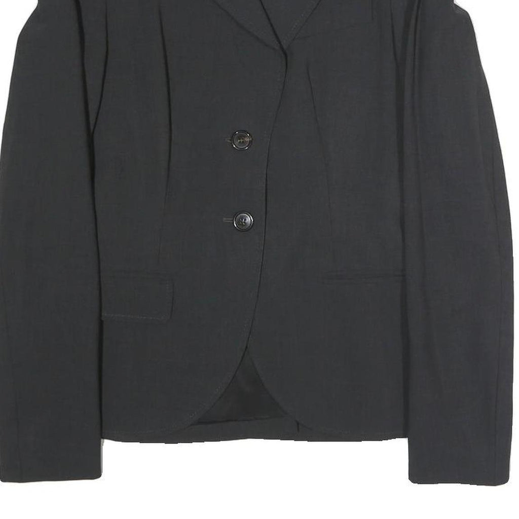 ESCADA Womens Black Jacket S Polyester Blend Classic Button Closure Tailored