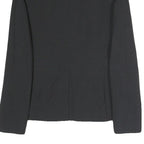 ESCADA Womens Black Jacket S Polyester Blend Classic Button Closure Tailored