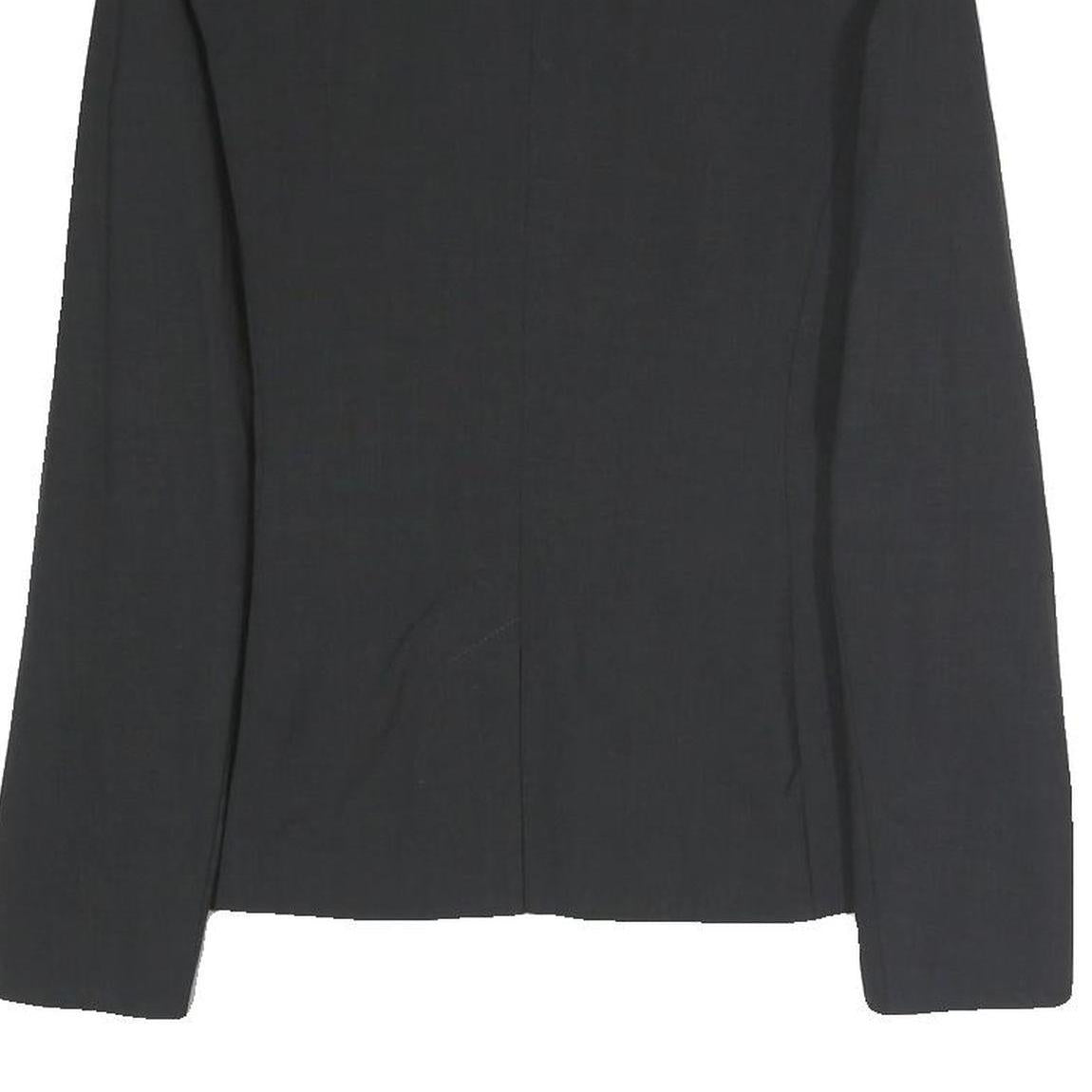 ESCADA Womens Black Jacket S Polyester Blend Classic Button Closure Tailored