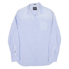 GUESS Slim Fit Mens Shirt Blue Spotted Long Sleeve L