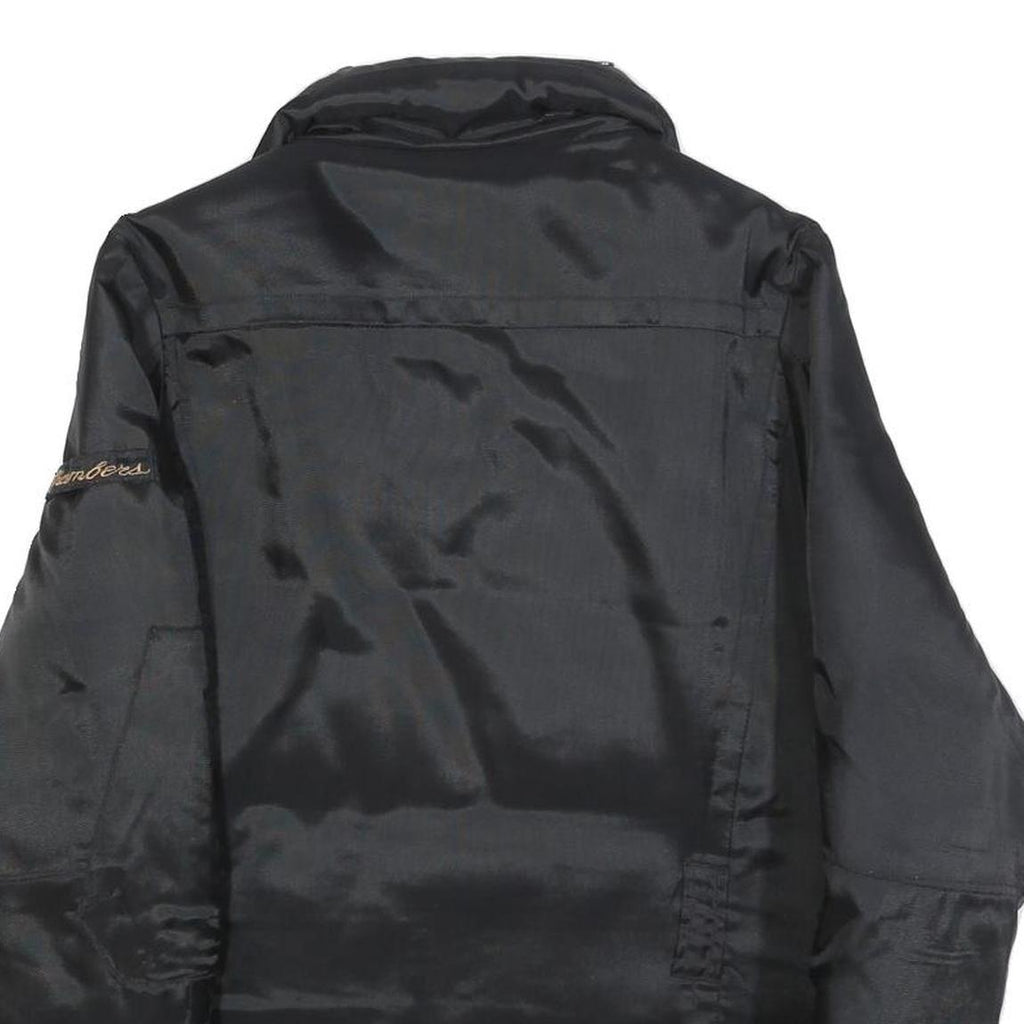 CHAMBERS Womens Black Polyester Blend Zip Jacket S Casual Outerwear