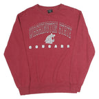 Mens Red Washington State Cougars Crew Neck M Sweatshirt Cotton Pullover