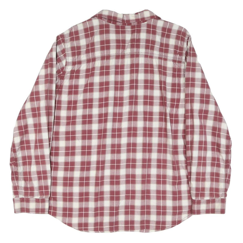 CARHARTT Womens Red & White Checked Shirt XL Long Sleeve Button Cotton Blend