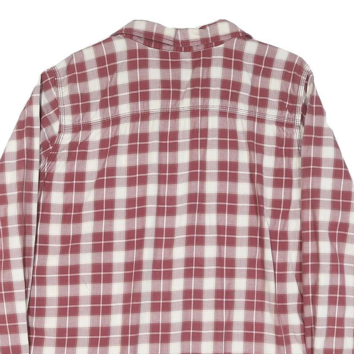 CARHARTT Womens Red & White Checked Shirt XL Long Sleeve Button Cotton Blend