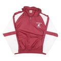 RED OAK Mens Maroon & White Sports Jacket L Polyester Blend Plain Zip Up
