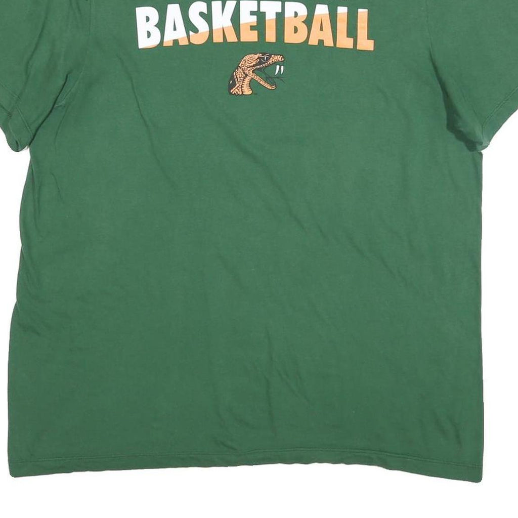 NIKE Mens Green Florida A&M University Basketball T-Shirt XL Short Sleeve Crew