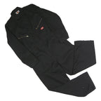 DICKIES Mens Black Dungarees Regular Polyester Blend L W36 L25 Workwear Utility
