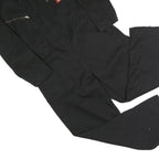 DICKIES Mens Black Dungarees Regular Polyester Blend L W36 L25 Workwear Utility