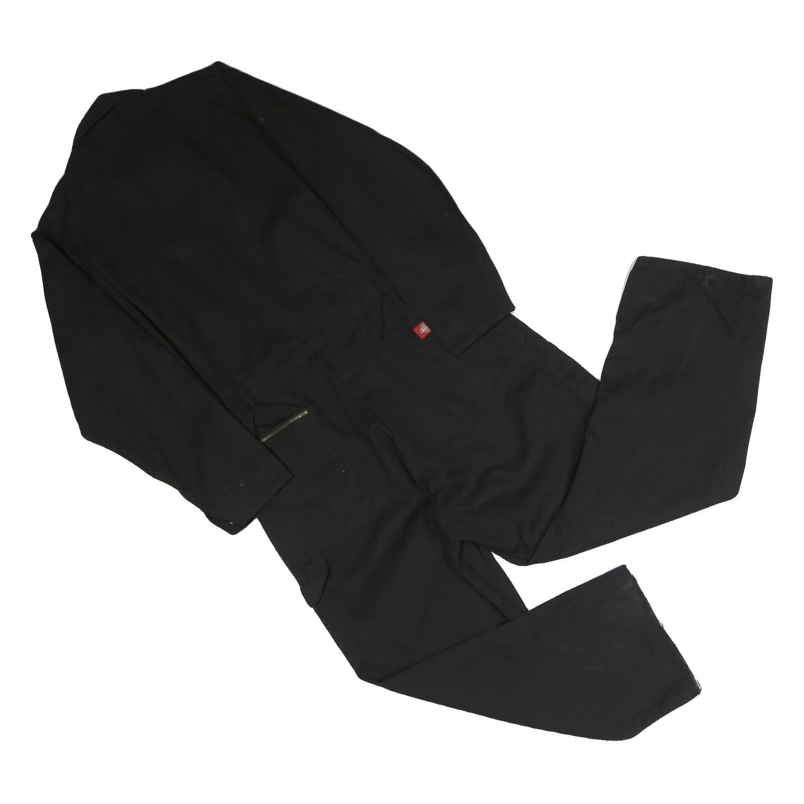 DICKIES Mens Black Dungarees Regular Polyester Blend L W36 L25 Workwear Utility