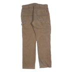 DICKIES Mens Cotton Blend Brown Regular Straight Trousers W34 L32 Workwear Zip