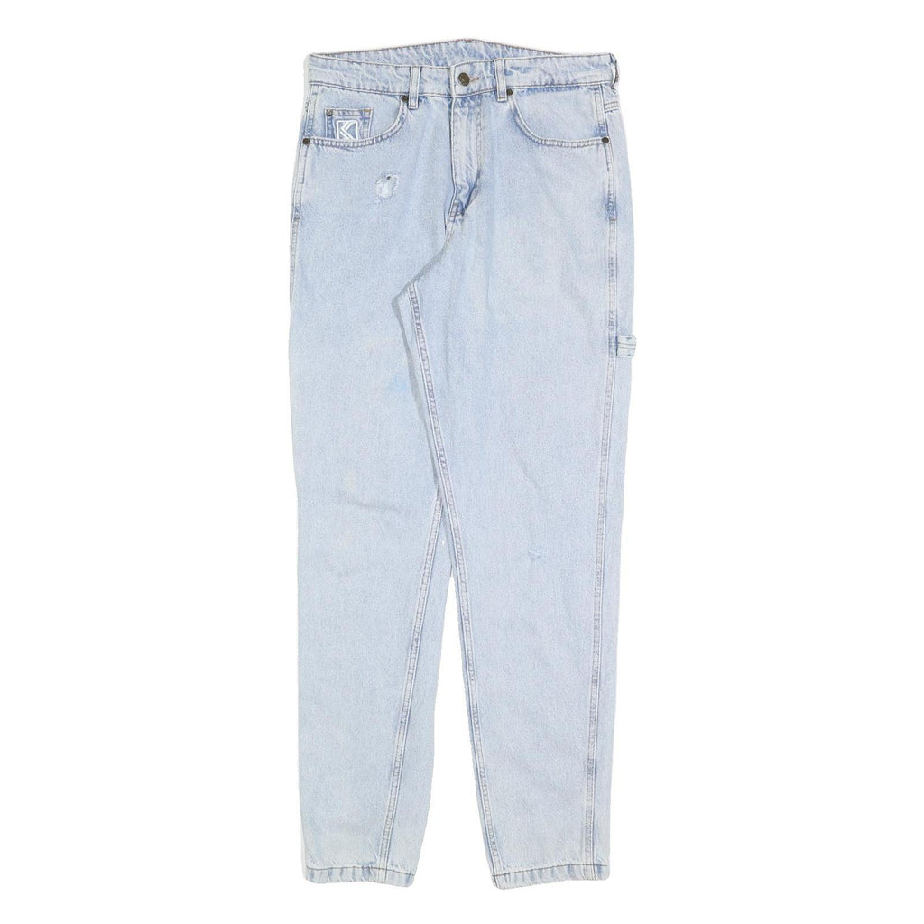 KARL KANI Mens Jeans Blue Regular Straight Denim Light W30 L32 Designer Casual