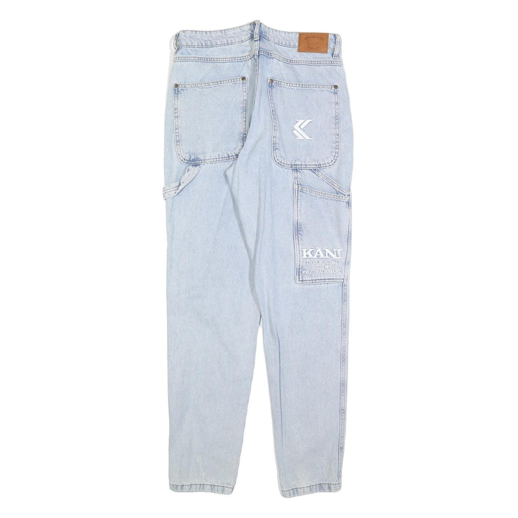 KARL KANI Mens Jeans Blue Regular Straight Denim Light W30 L32 Designer Casual